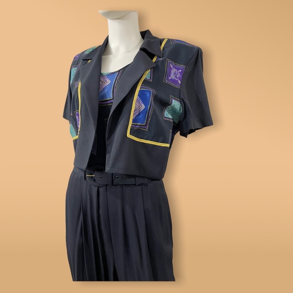 MENU american Jumpsuit w/Jacket 70's 80's Great Look! - Picture 5 of 6